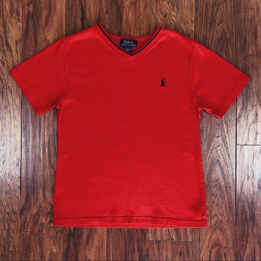 Ralph Lauren Boys Short Sleeve V-Neck T-Shirt